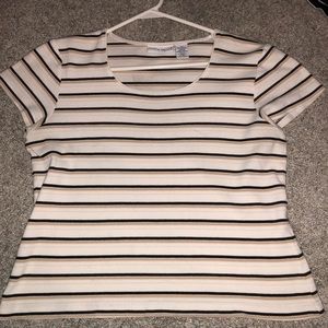 Striped cropped shirt